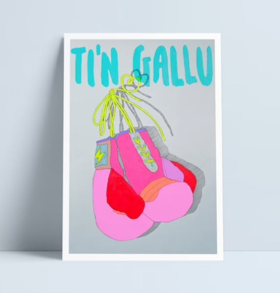Boxing Gloves print by Niki Pilkington