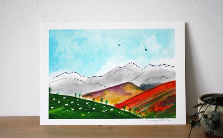Eryri yn y Gwanwyn Print