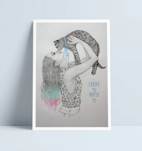 Cariad yw popeth A4 print by Niki Pilkington