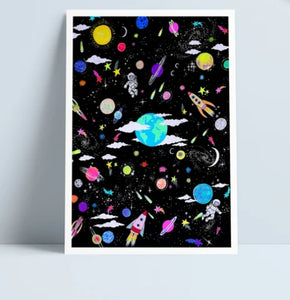 Neon Universe A4 Print