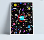Neon Universe A4 Print