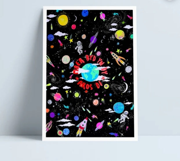 Neon Universe A4 Print