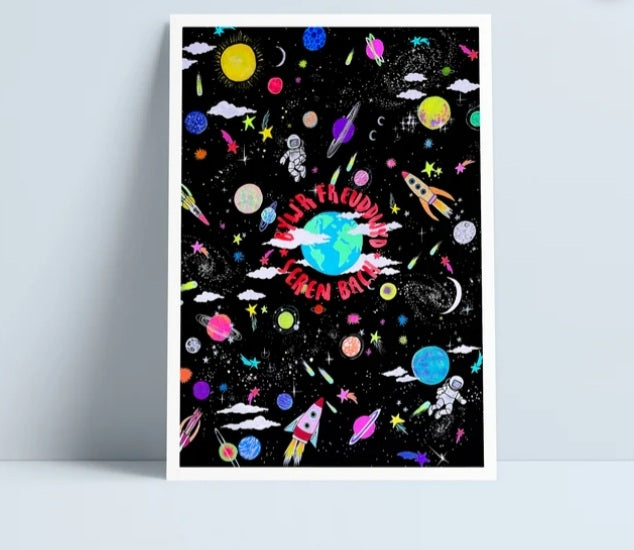 Neon Universe A4 Print