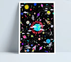 Neon Universe A4 Print