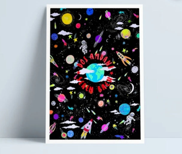 Neon Universe A4 Print