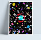 Neon Universe A4 Print