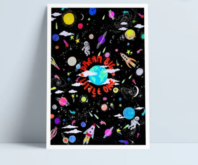 Neon Universe A4 Print