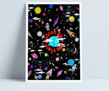 Load image into Gallery viewer, Neon Universe A4 Print

