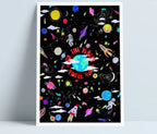 Neon Universe A4 Print