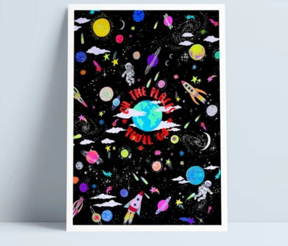 Neon Universe A4 Print