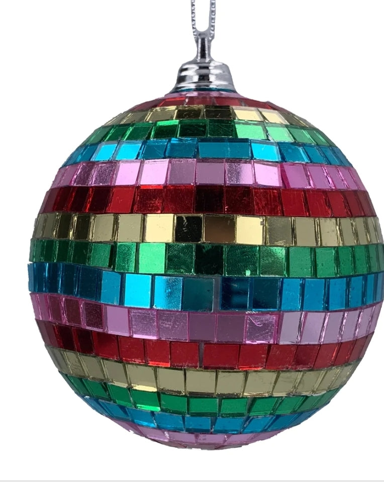 Multi coloured Mirror Ball decoration