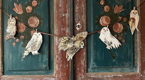 Fine art paper owl garland
