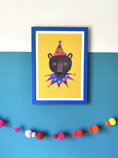 Magical Party Bear print by Hutch Cassidy