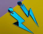 Large statement Lightening Bolt earrings by FizzGoesPop