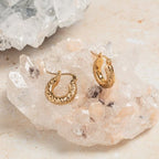 Diamond Cut Gold Vermeil Chunky Hoop Earrings