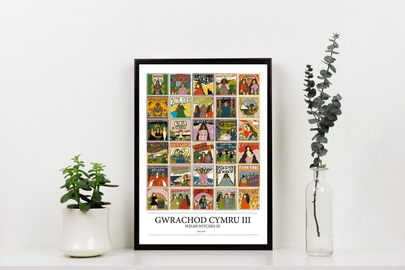 Gwrachod Cymru print gan Efa Lois