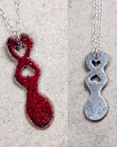 Lovespoon necklaces by Lora Wyn
