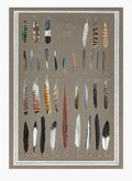 Plu / Feathers A3 print by Ffion Gwyn